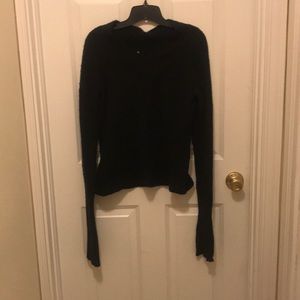 Black v-neck sweater